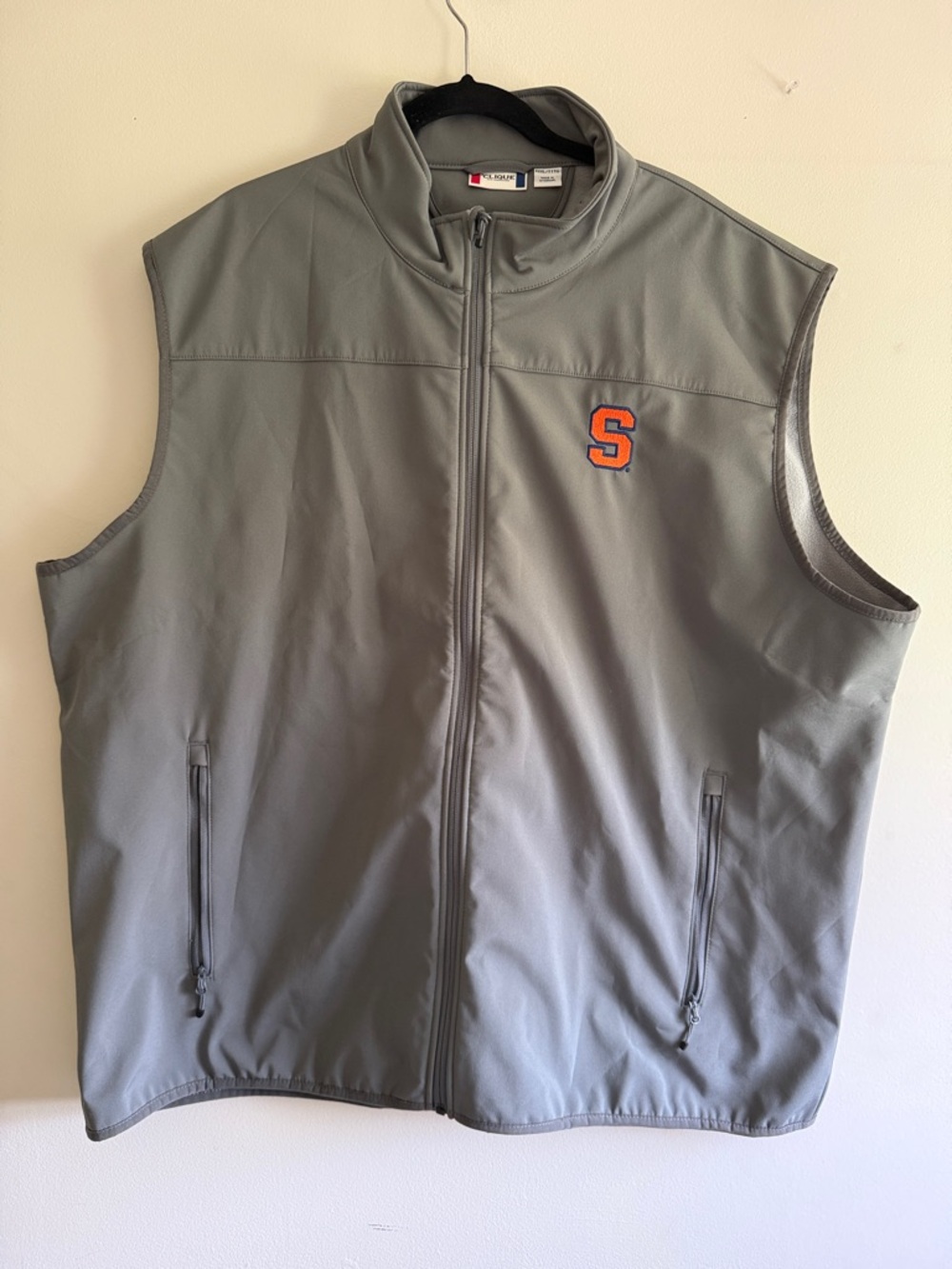 Syracuse Orange Men's Gray Softshell Vest